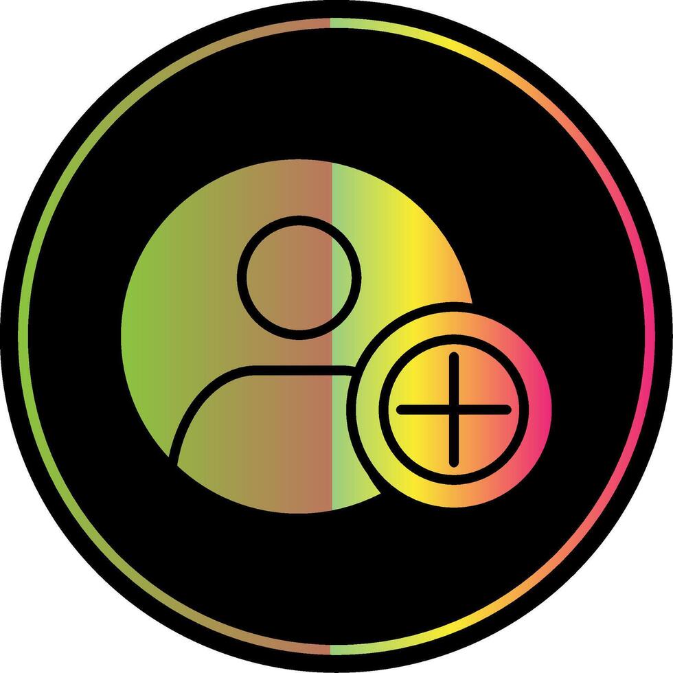Add Glyph Due Color Icon Design vector