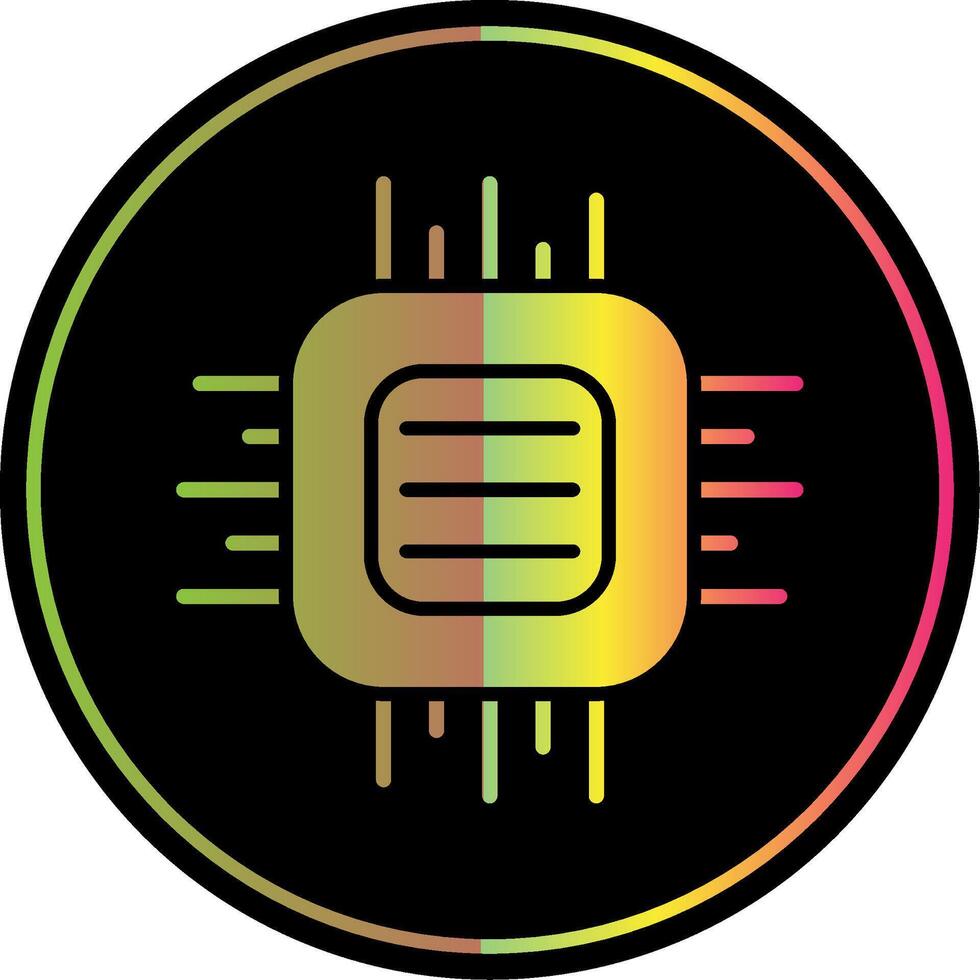 Cpu Glyph Due Color Icon Design vector