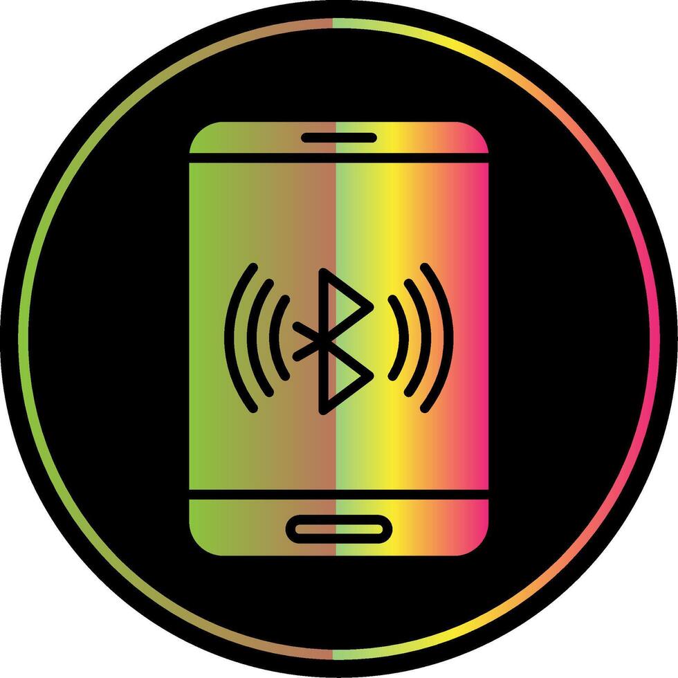 Bluetooth Glyph Due Color Icon Design vector