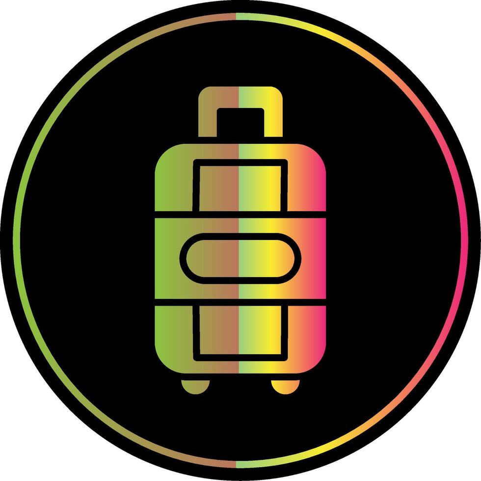 Suitcase Glyph Due Color Icon Design vector