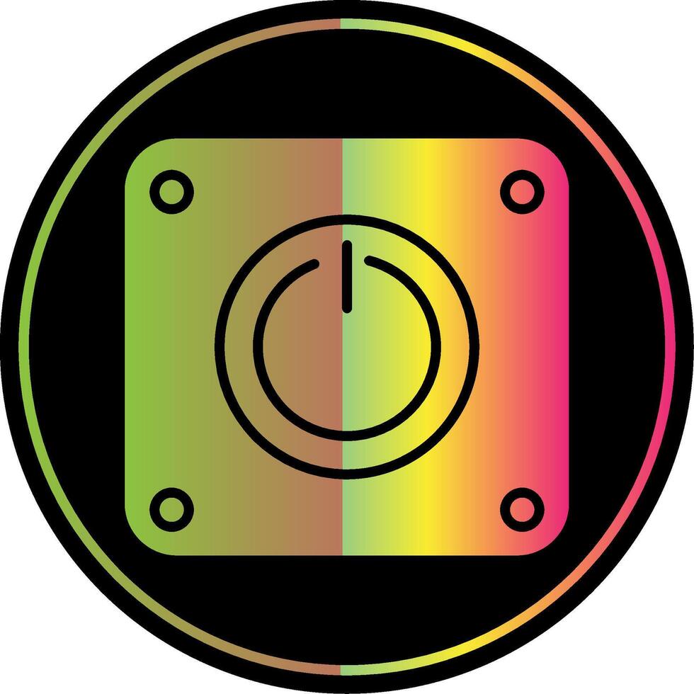 Power Glyph Due Color Icon Design vector