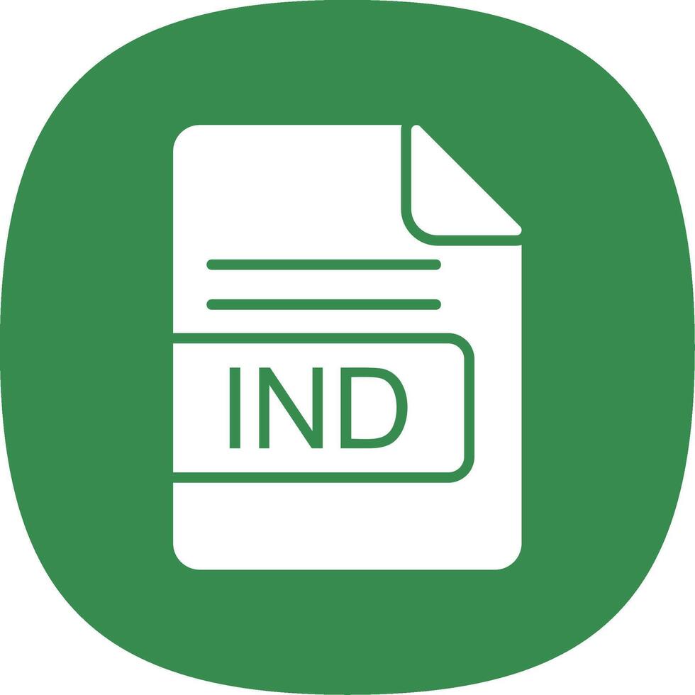 IND File Format Glyph Curve Icon Design vector