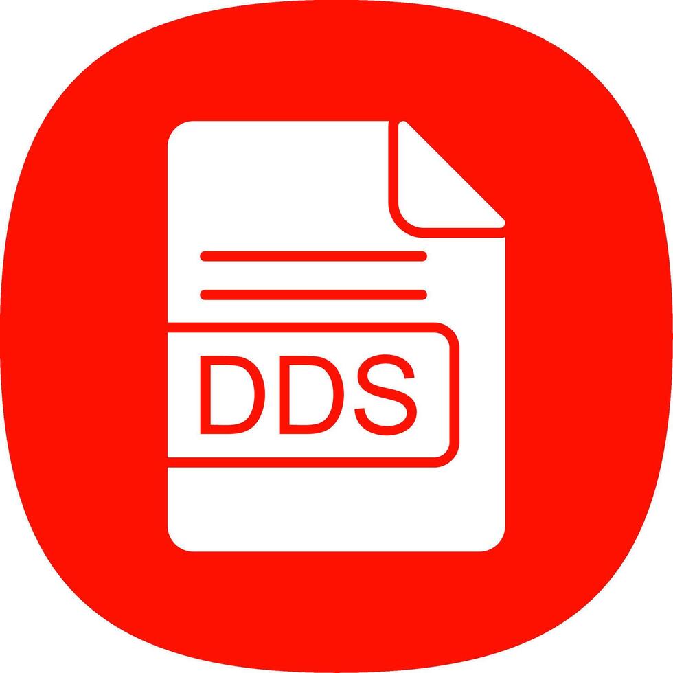 DDS File Format Glyph Curve Icon Design vector