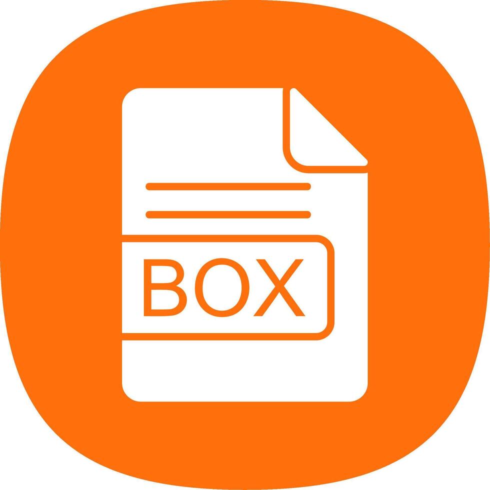 BOX File Format Glyph Curve Icon Design vector