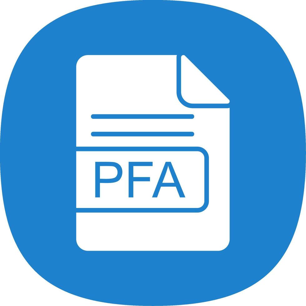 PFA File Format Glyph Curve Icon Design vector