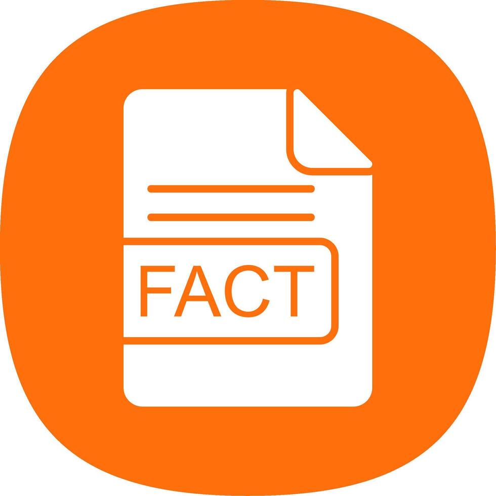 FACT File Format Glyph Curve Icon Design vector