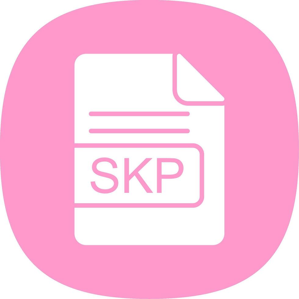 SKP File Format Glyph Curve Icon Design vector