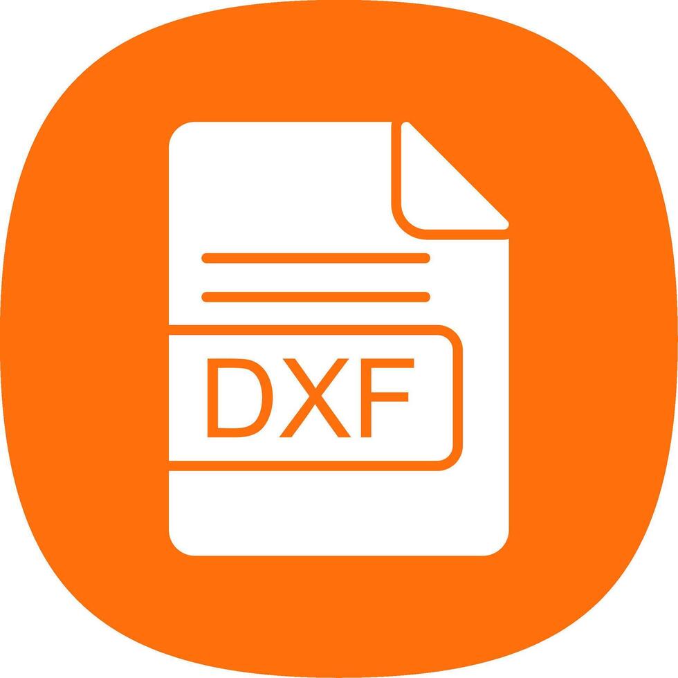 dxf archivo formato glifo curva icono diseño vector