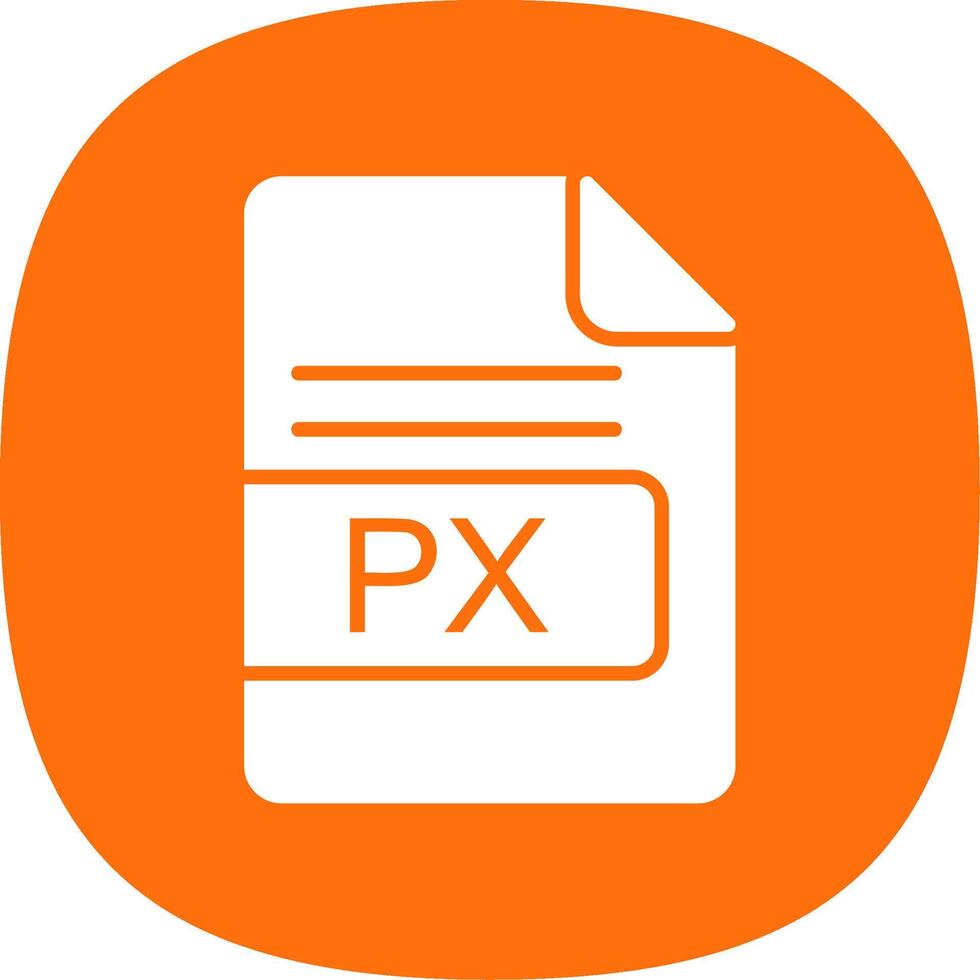 PX File Format Glyph Curve Icon Design vector