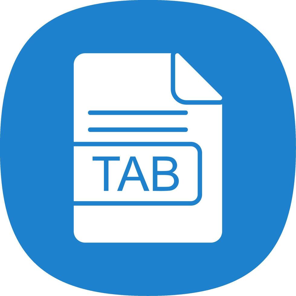 TAB File Format Glyph Curve Icon Design vector