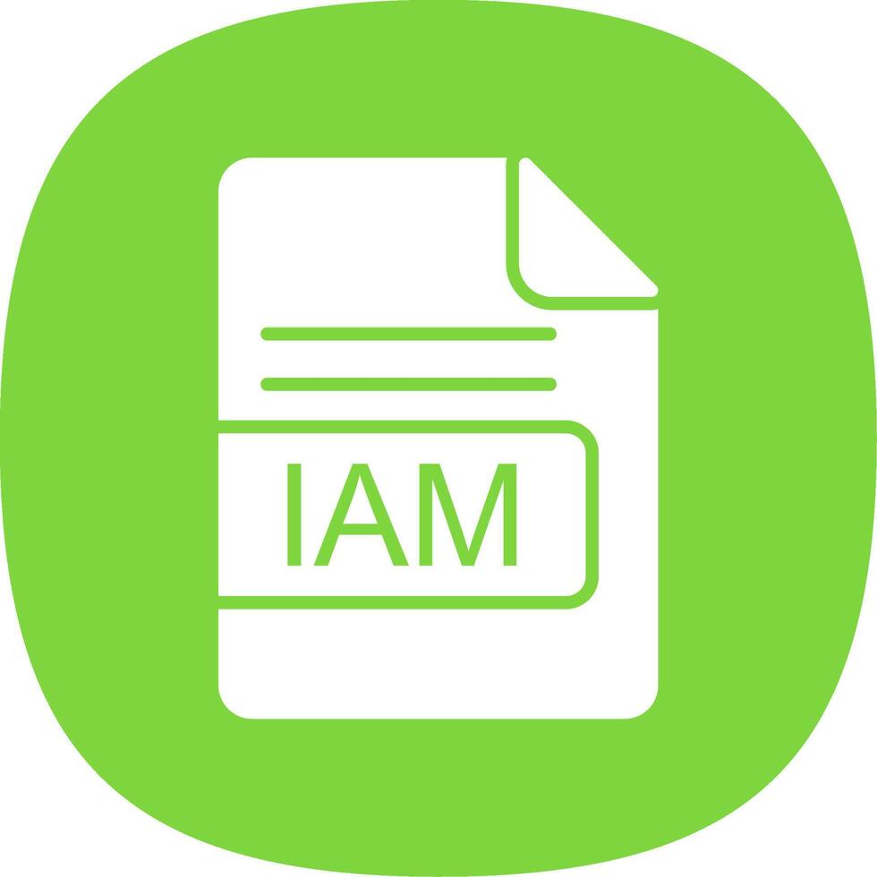 IAM File Format Glyph Curve Icon Design vector
