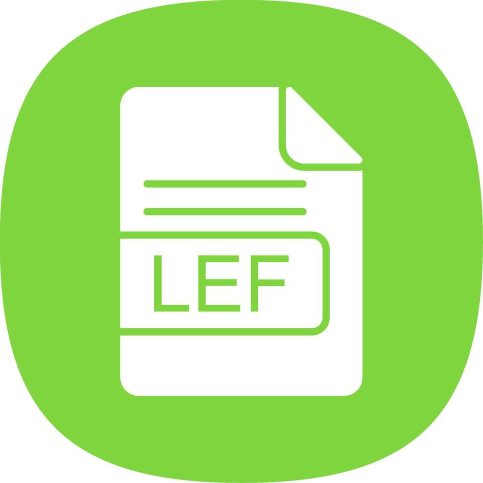 LEF File Format Glyph Curve Icon Design vector