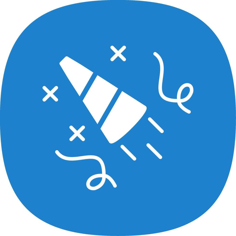 Celebration Glyph Curve Icon Design vector