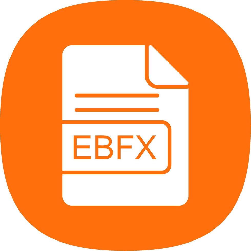 EBFX File Format Glyph Curve Icon Design vector