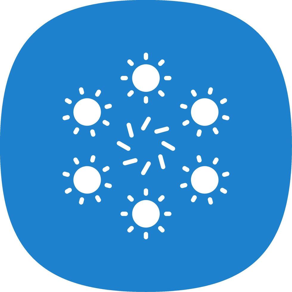 Firework Glyph Curve Icon Design vector