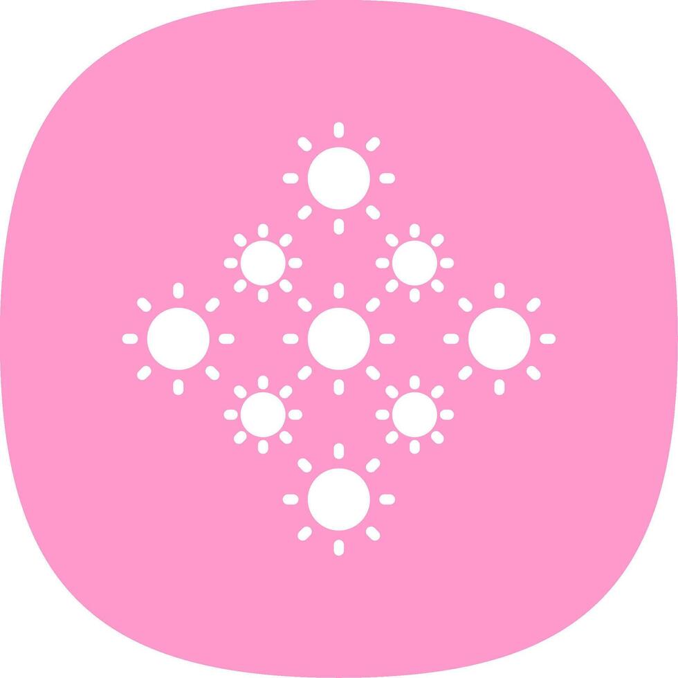 Lights Glyph Curve Icon Design vector