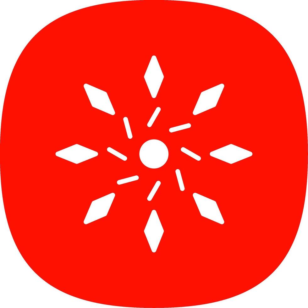 Firework Glyph Curve Icon Design vector