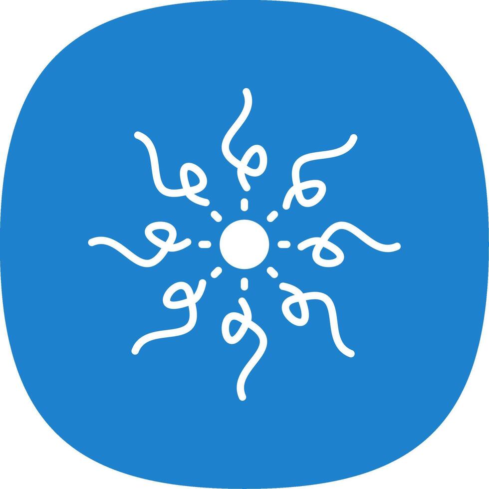 Firework Glyph Curve Icon Design vector