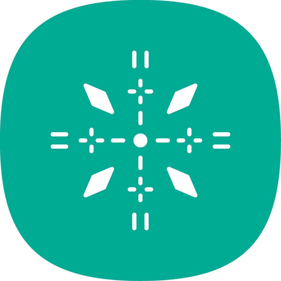 Firework Glyph Curve Icon Design vector