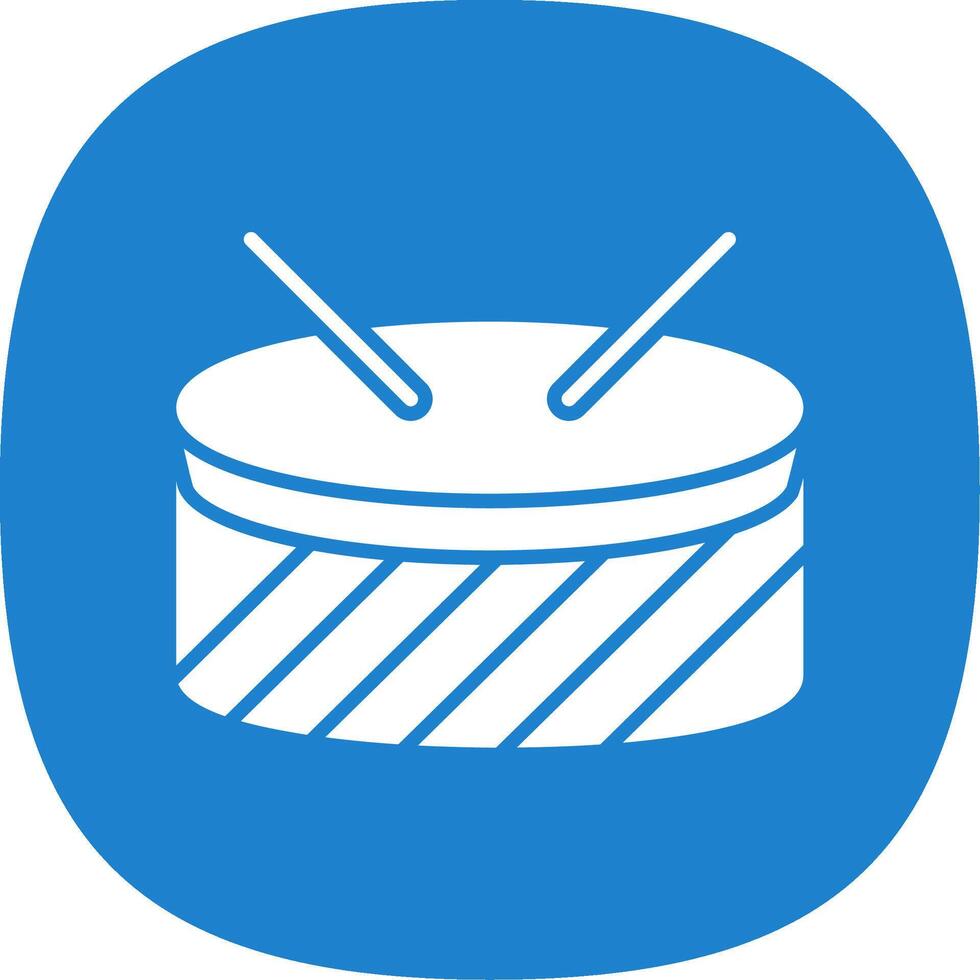 Drums Glyph Curve Icon Design vector