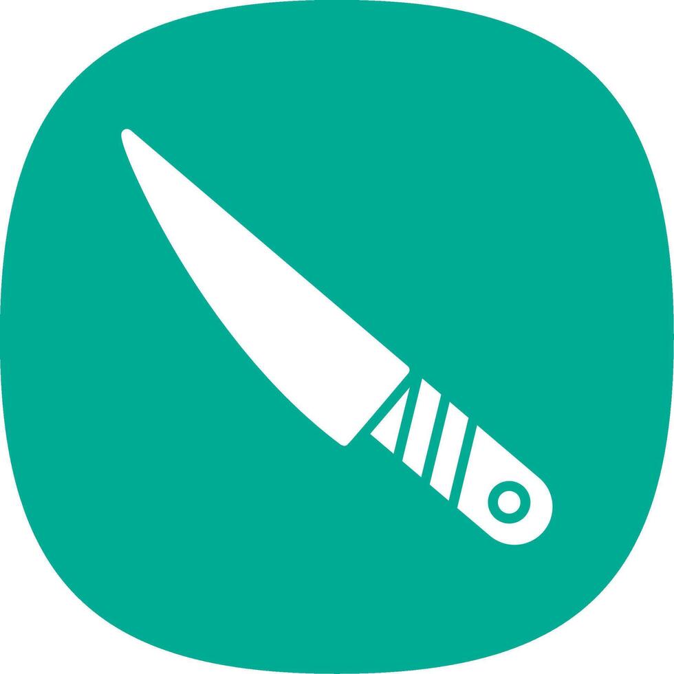 Knife Glyph Curve Icon Design vector