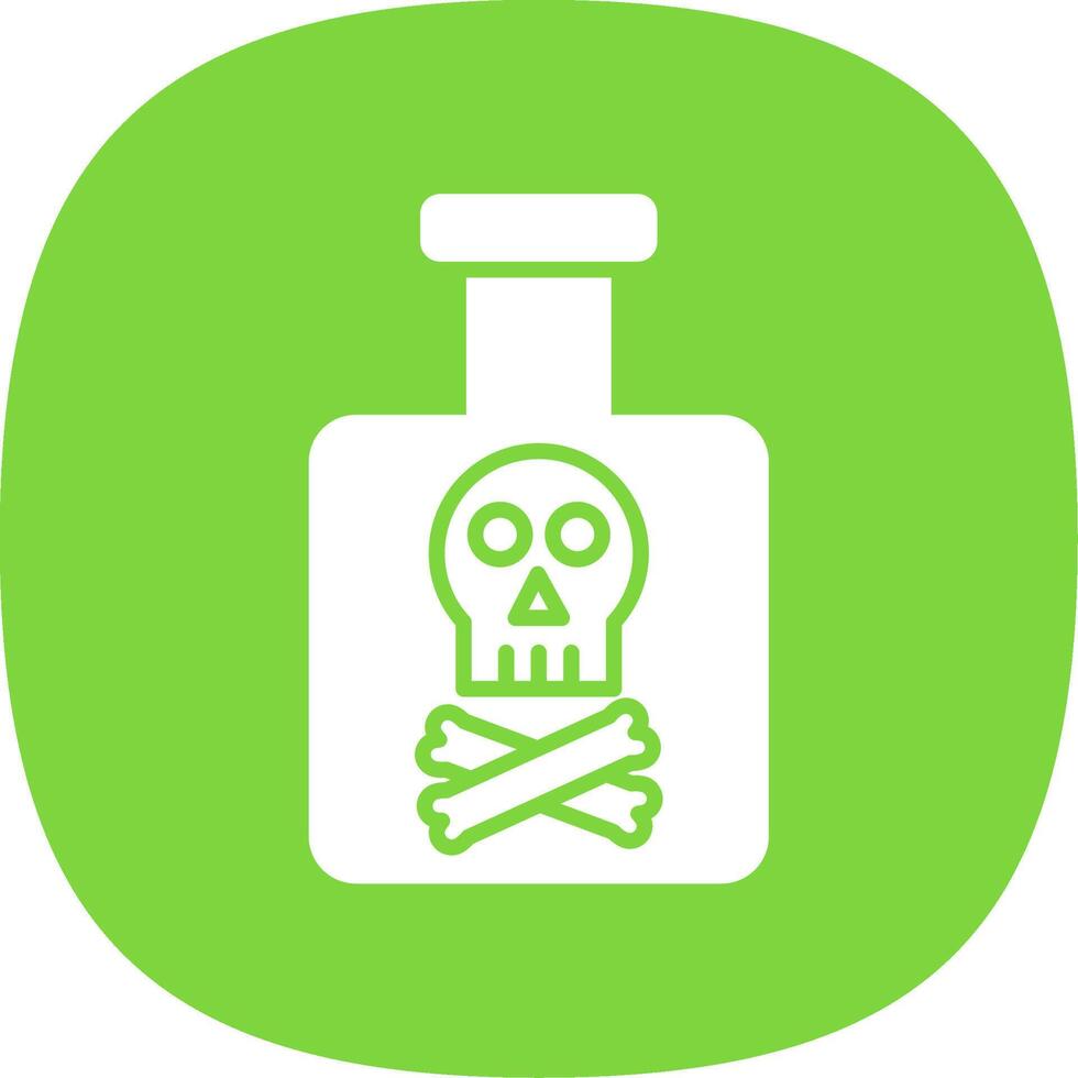 Poison Glyph Curve Icon Design vector