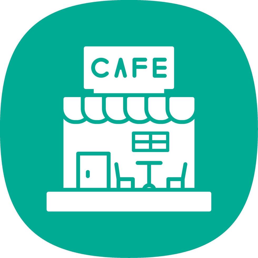 Cafe Glyph Curve Icon Design vector