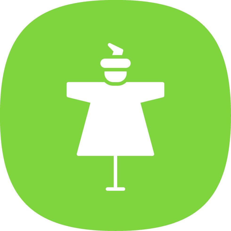 Scarecrow Glyph Curve Icon Design vector