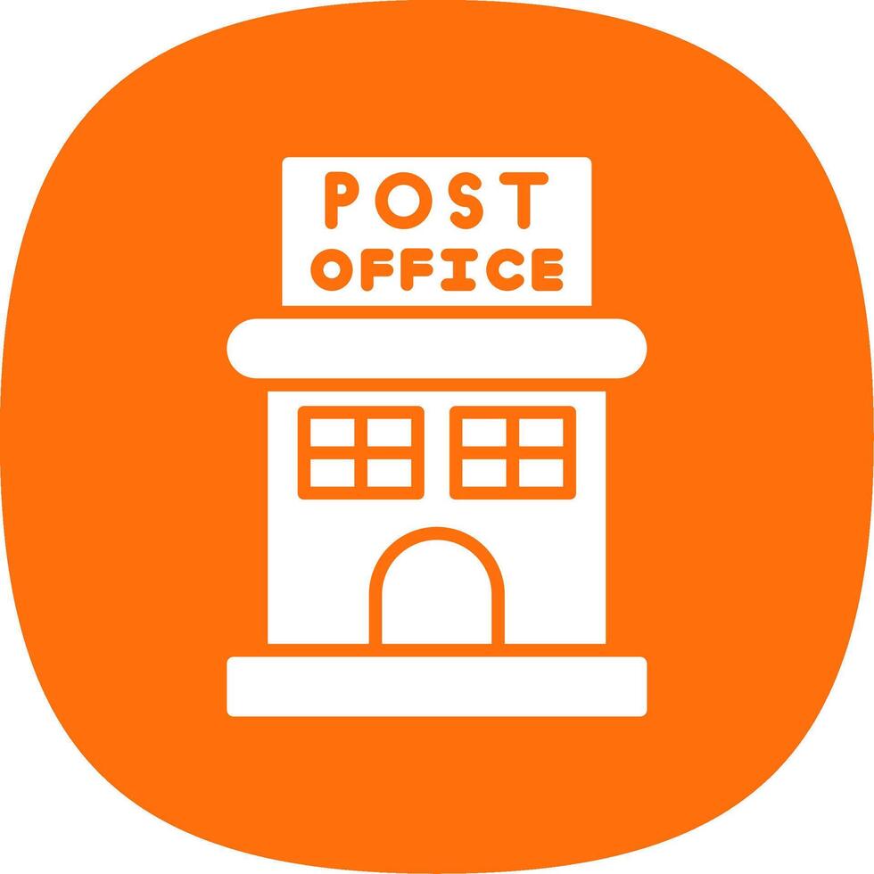 Post Office Glyph Curve Icon Design vector