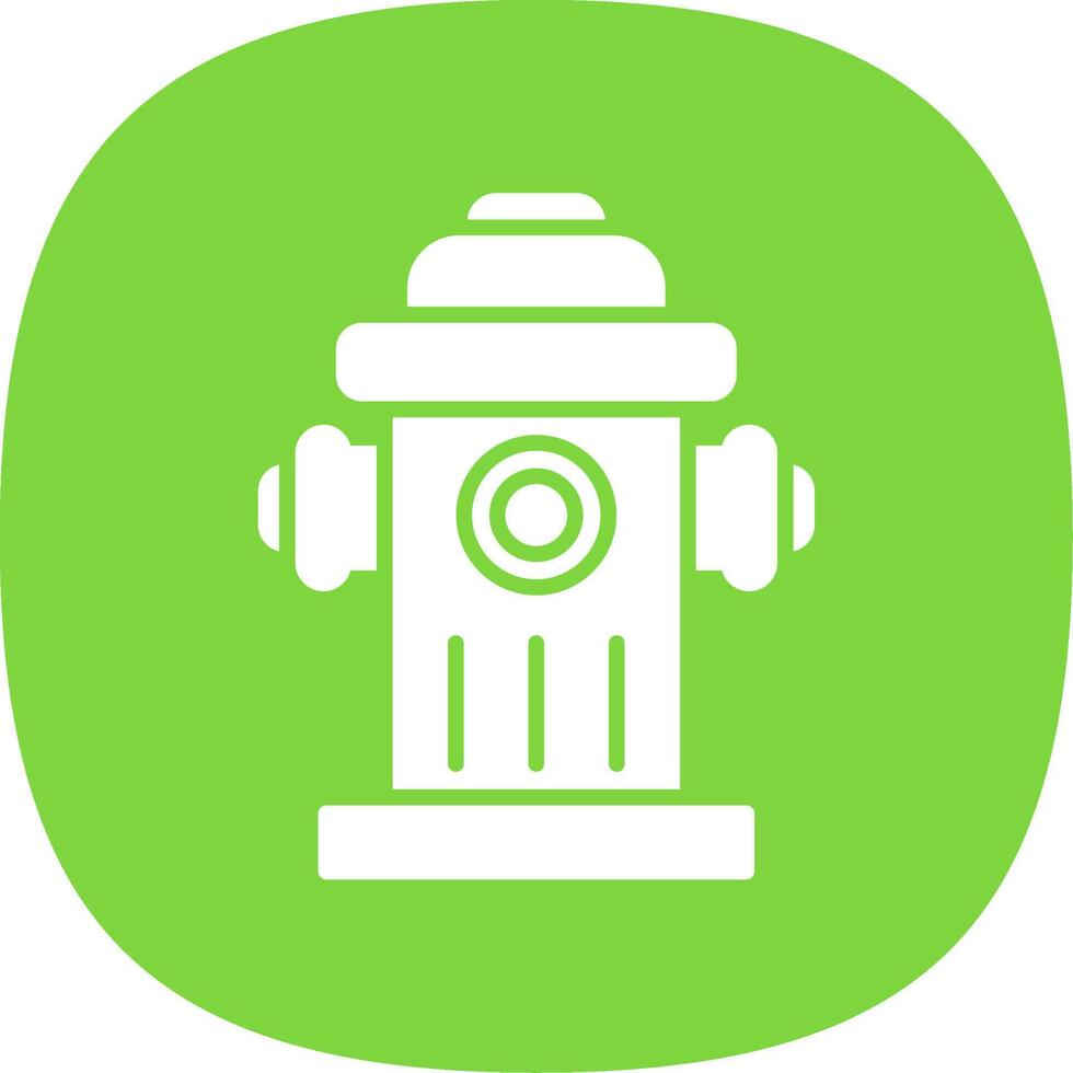Fire Hydrant Glyph Curve Icon Design vector