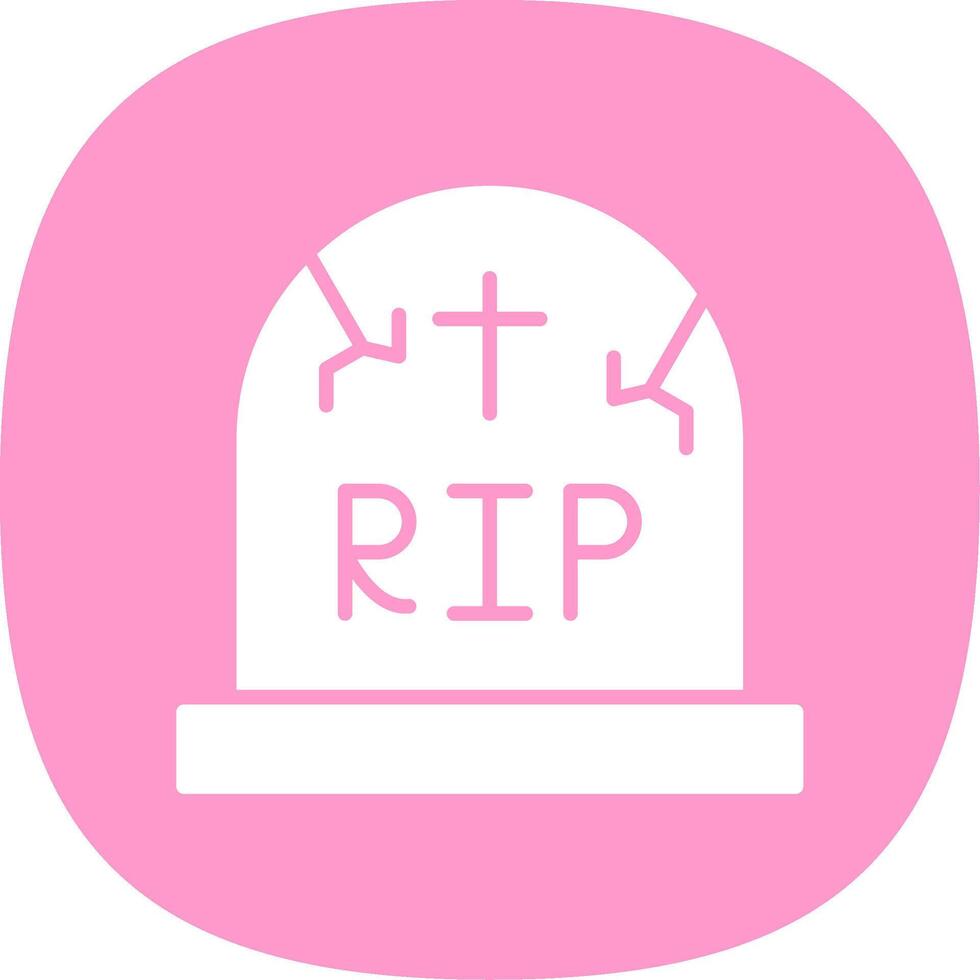 Cemetery Glyph Curve Icon Design vector