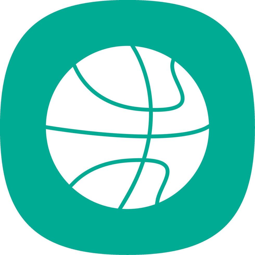 Basketball Glyph Curve Icon Design vector