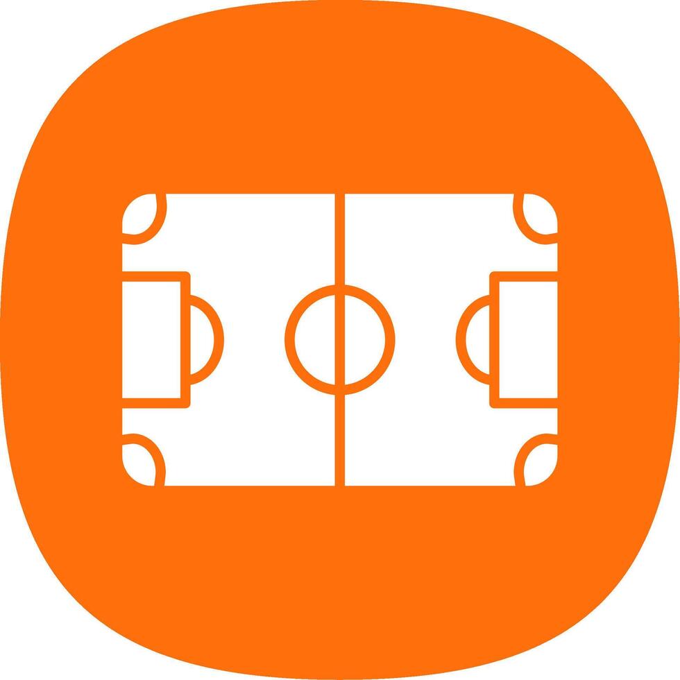 Soccer Field Glyph Curve Icon Design vector