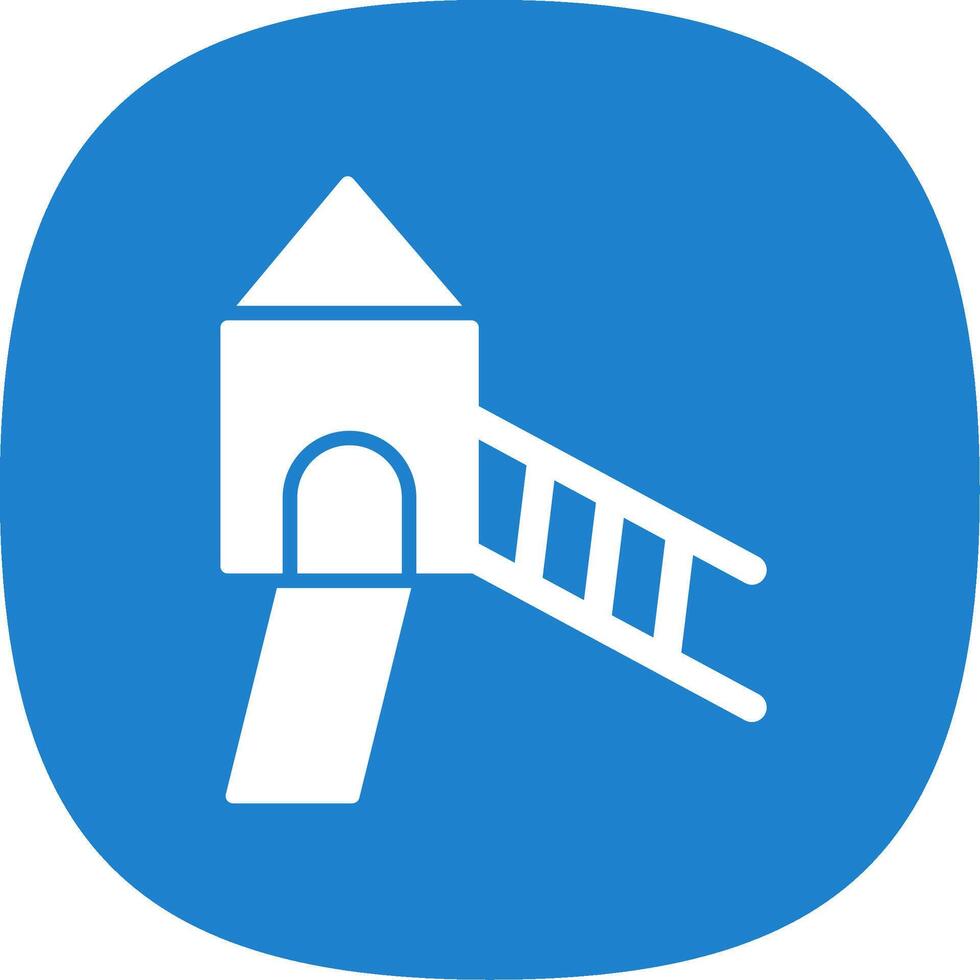 Playground Glyph Curve Icon Design vector
