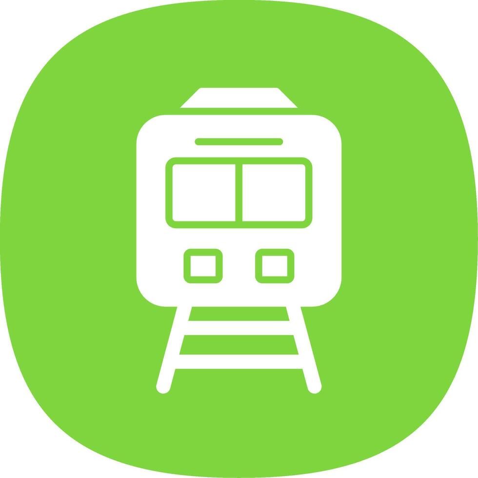 Train Glyph Curve Icon Design vector