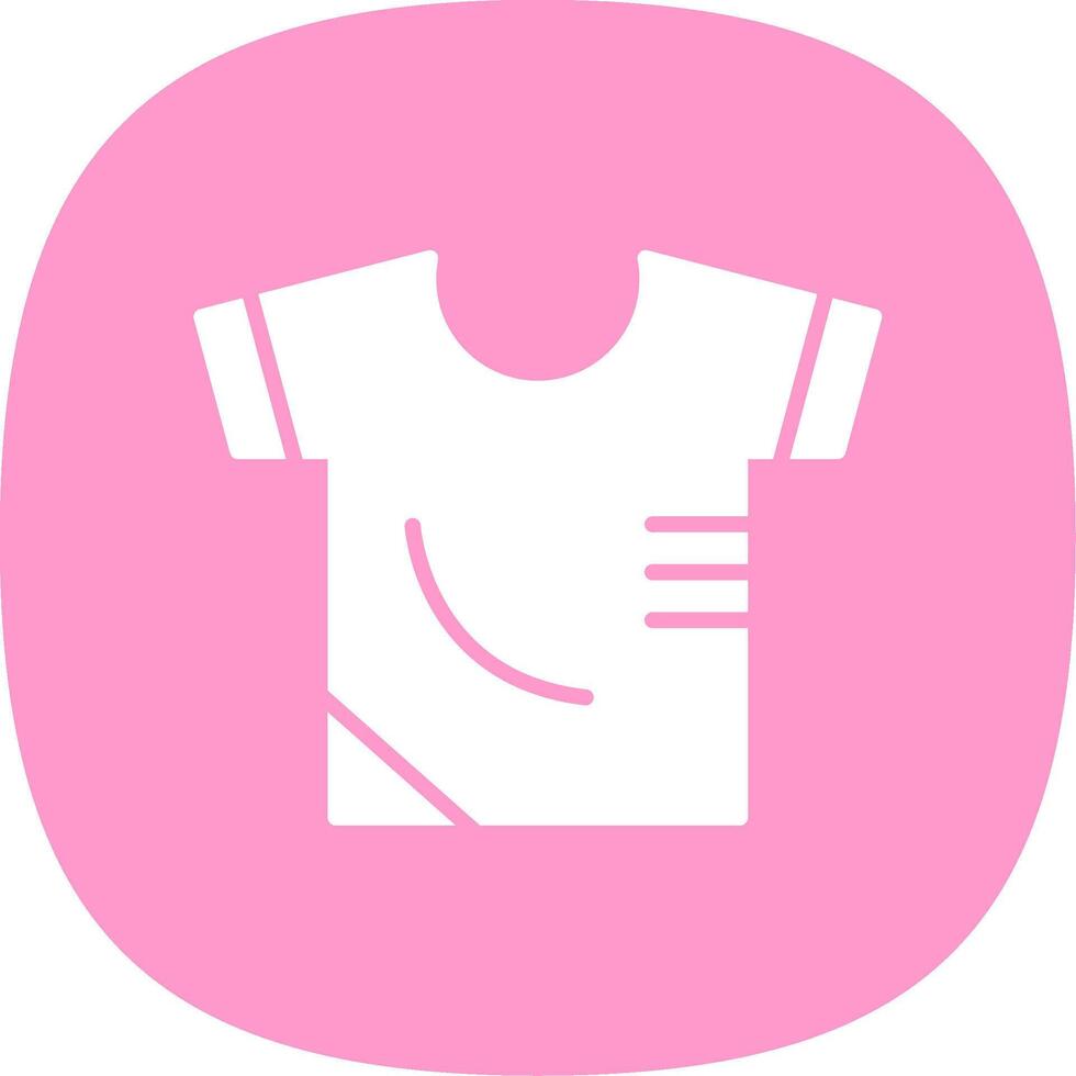 Shirt Glyph Curve Icon Design vector