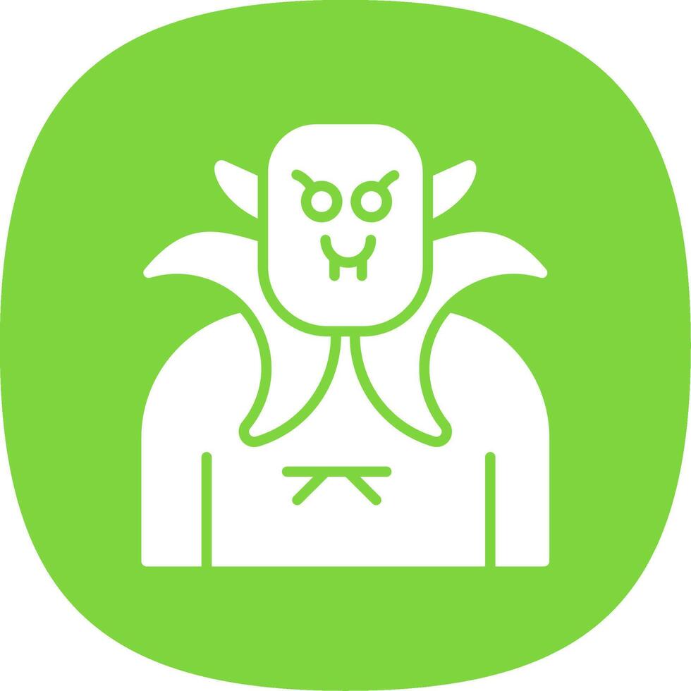 Vampire Glyph Curve Icon Design vector