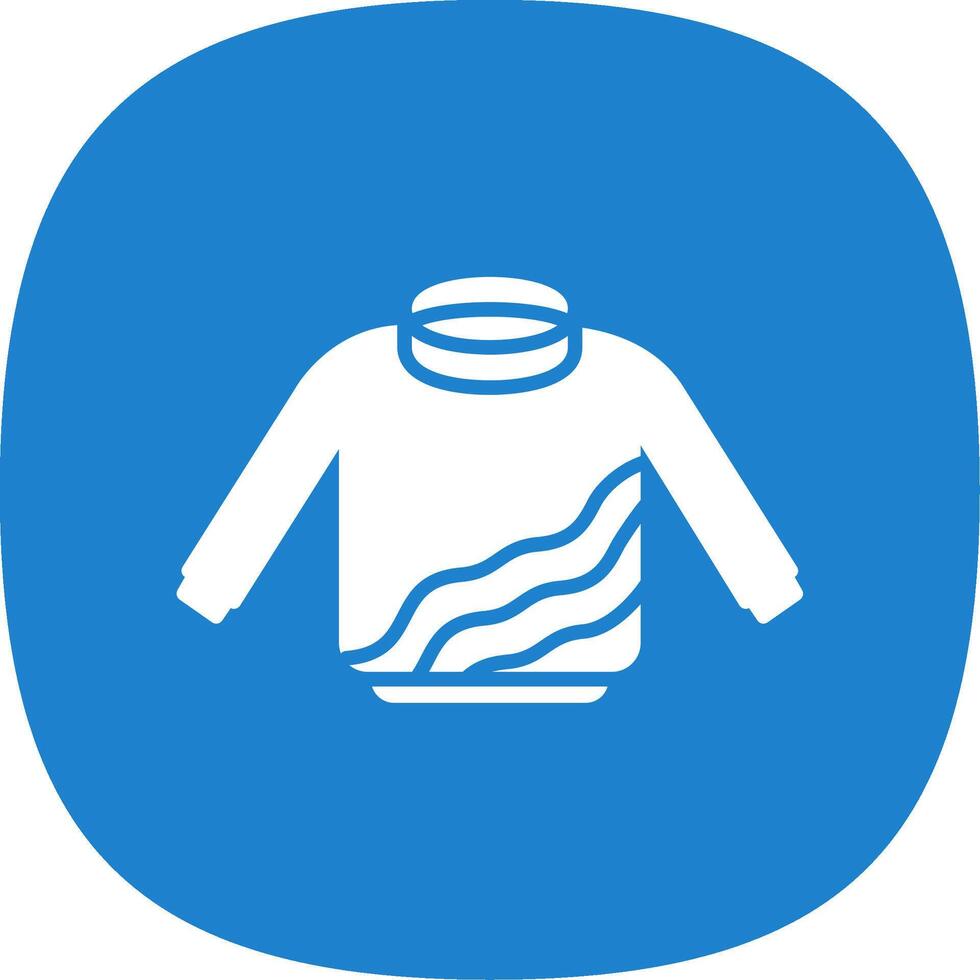 Sweater Glyph Curve Icon Design vector
