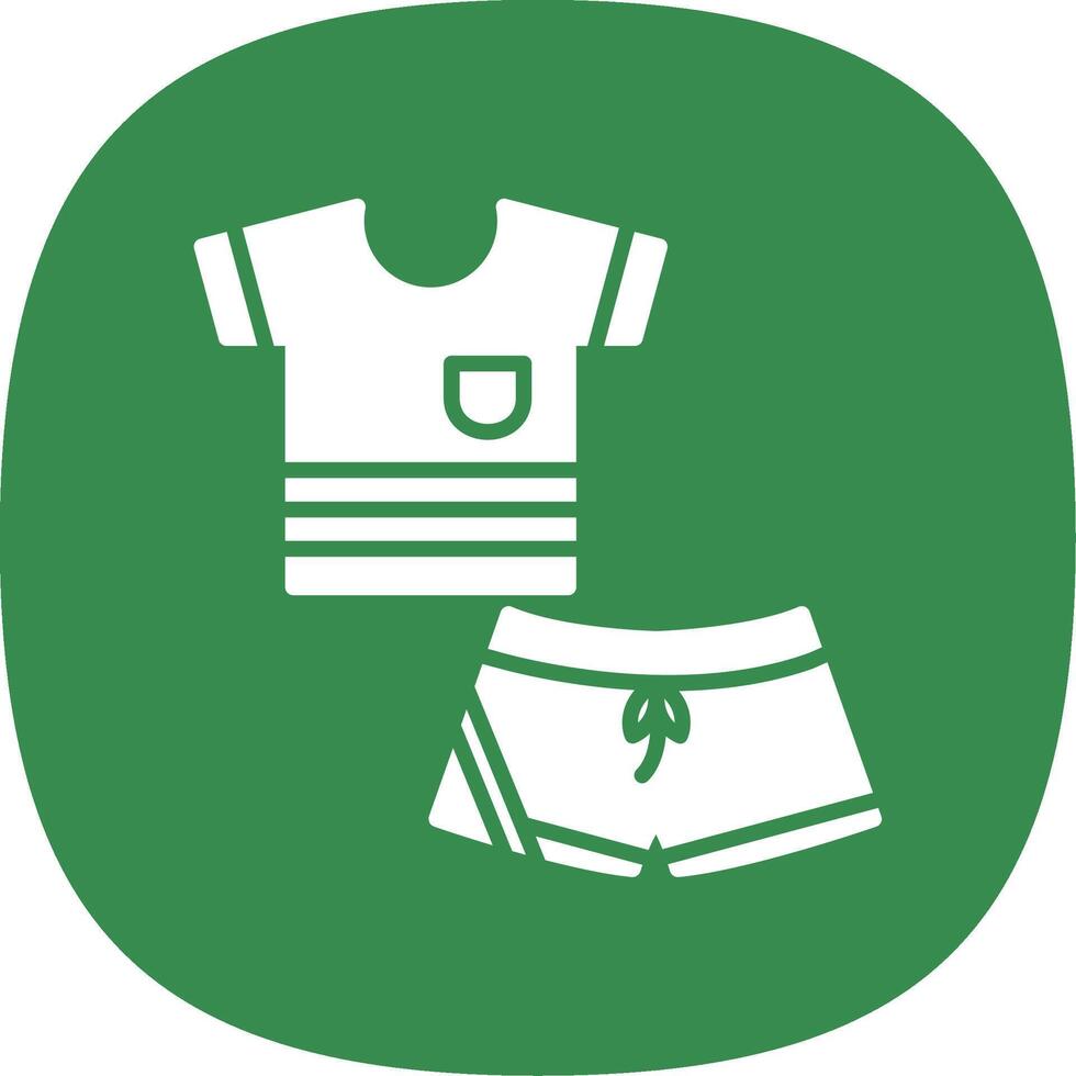 Sportswear Glyph Curve Icon Design vector