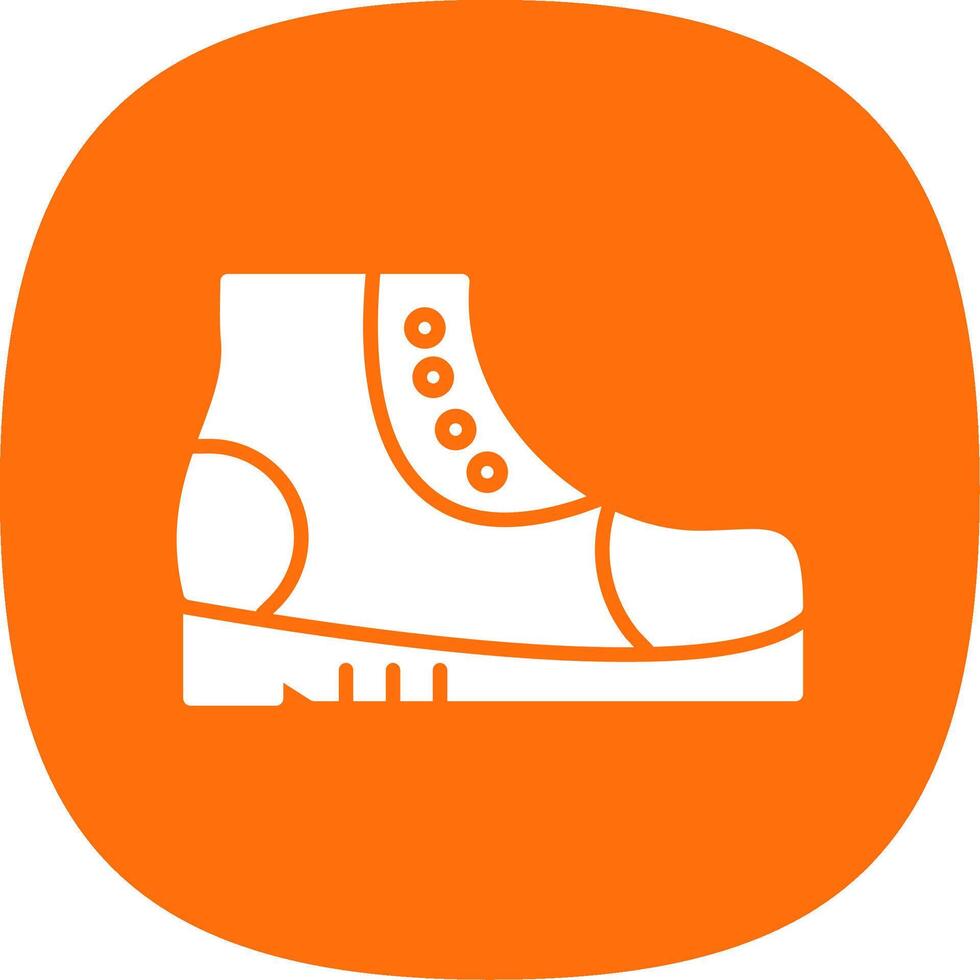 Boots Glyph Curve Icon Design vector