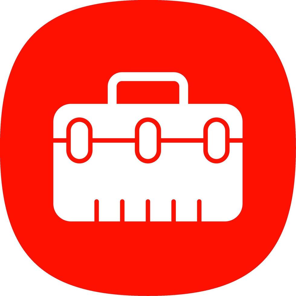 Suitcase Glyph Curve Icon Design vector