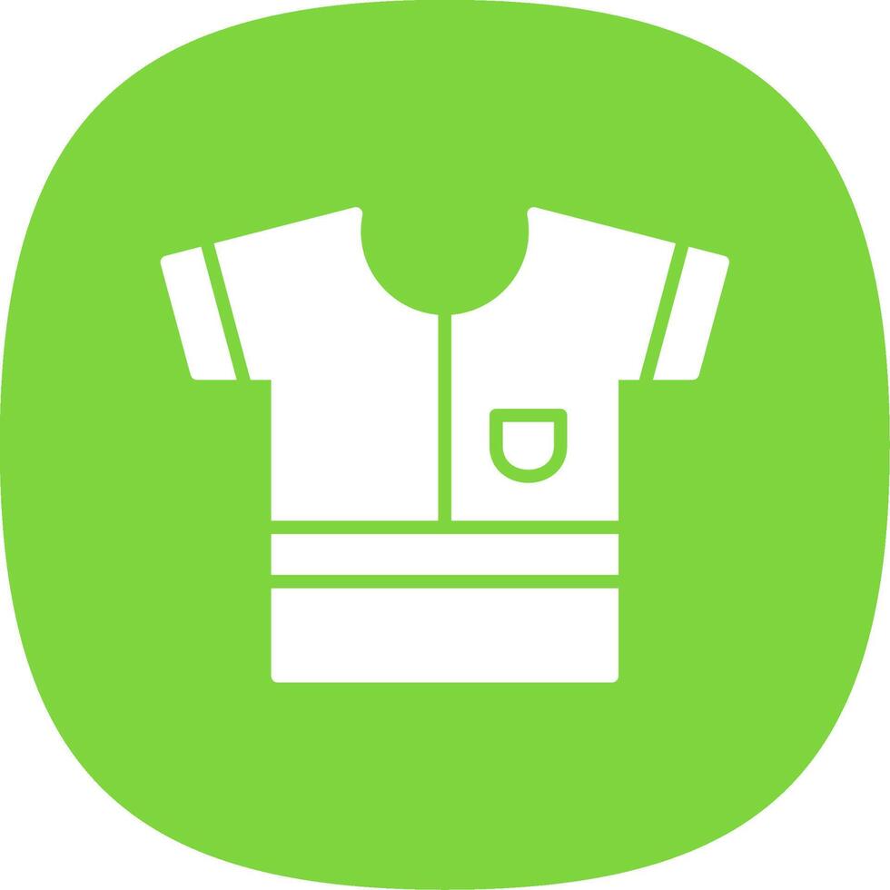 Shirt Glyph Curve Icon Design vector