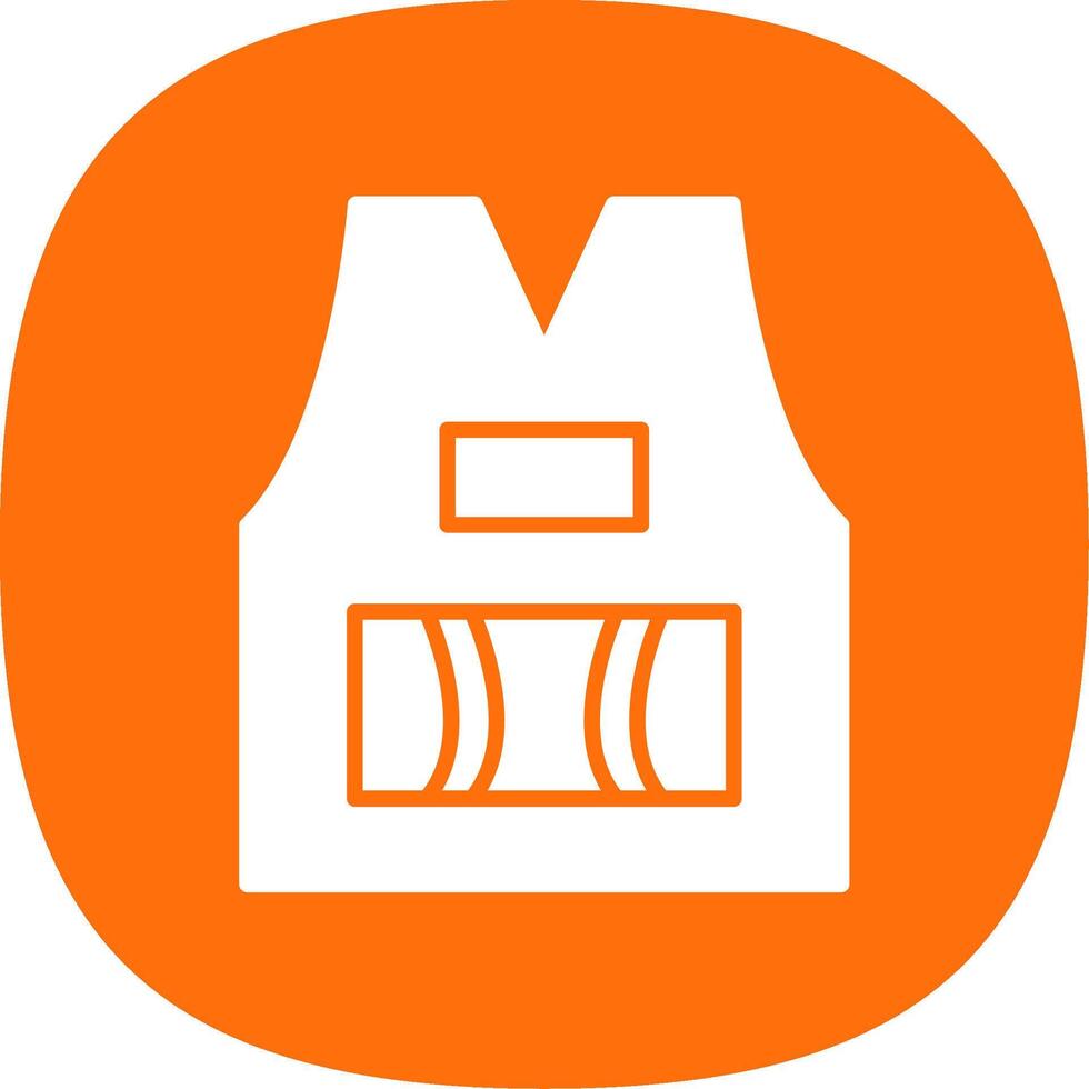 Sleeveless Glyph Curve Icon Design vector