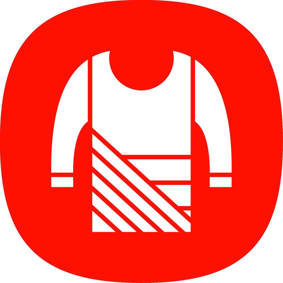 Sweater Glyph Curve Icon Design vector