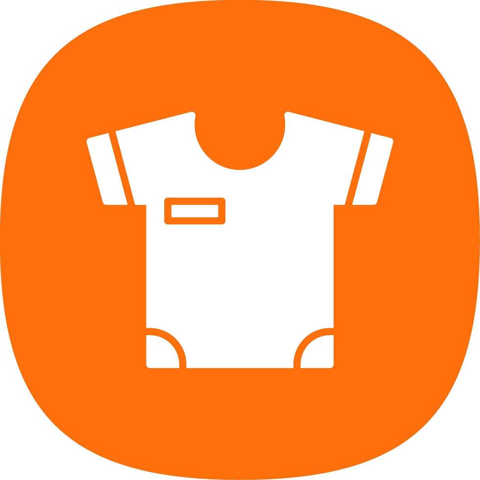 Shirt Glyph Curve Icon Design vector