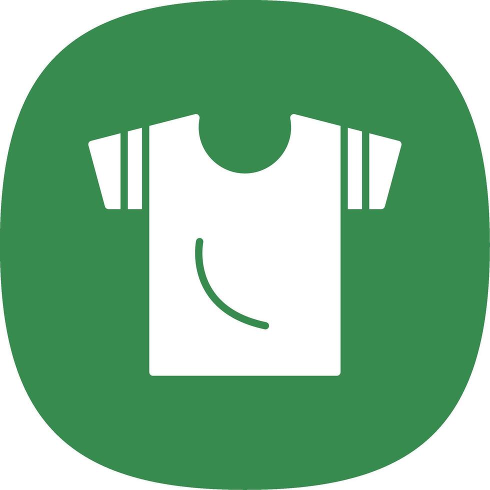 Shirt Glyph Curve Icon Design vector
