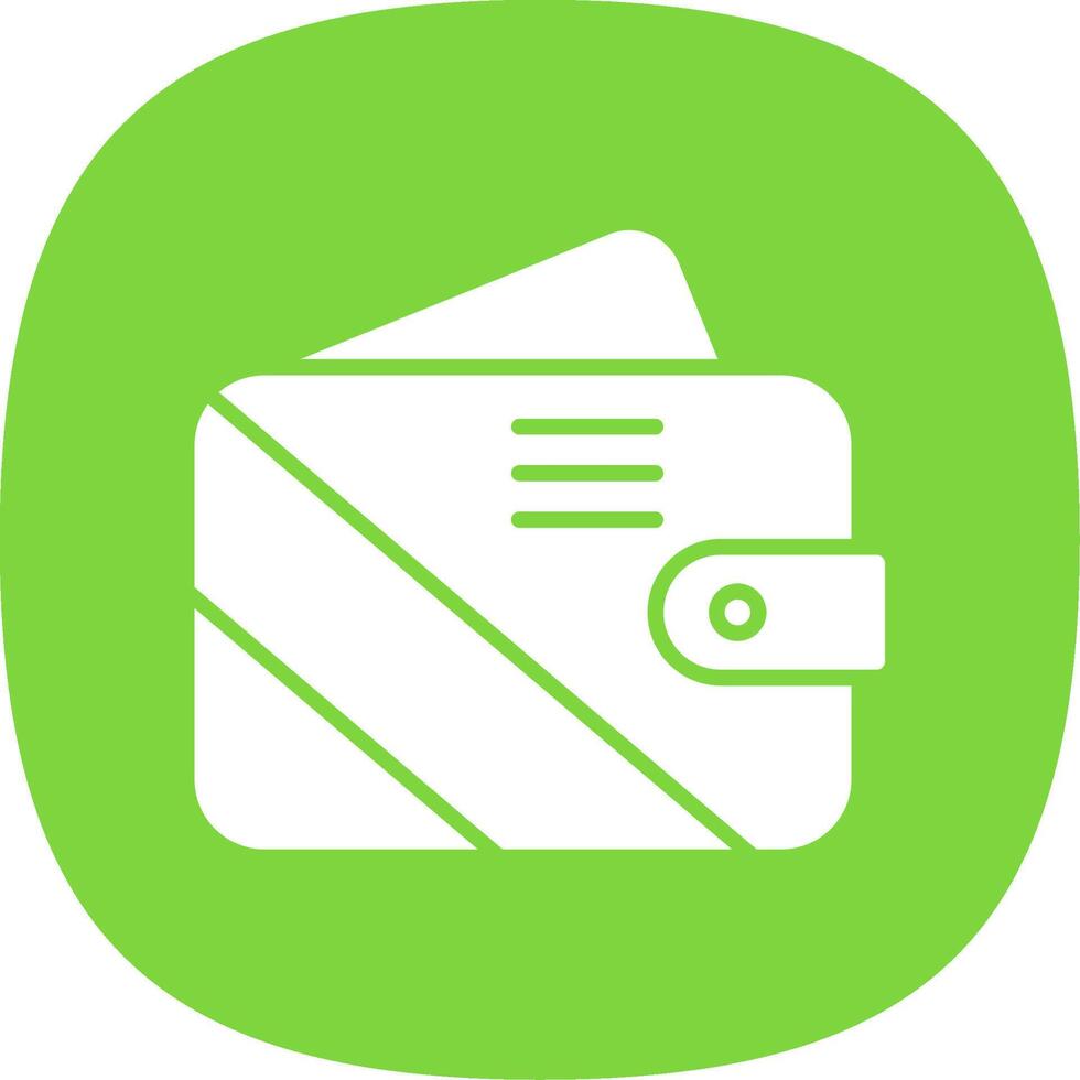 Wallet Glyph Curve Icon Design vector