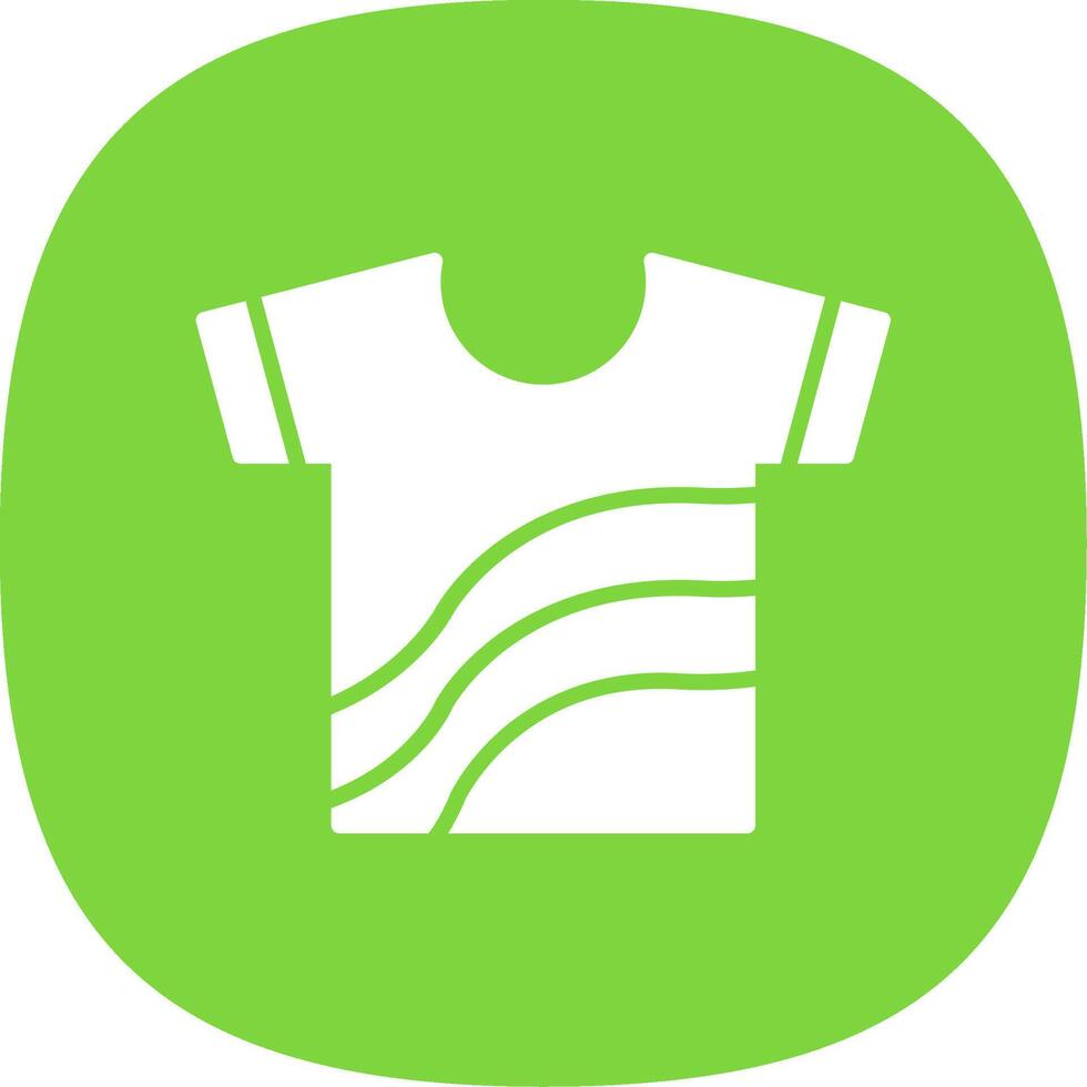 Shirt Glyph Curve Icon Design vector