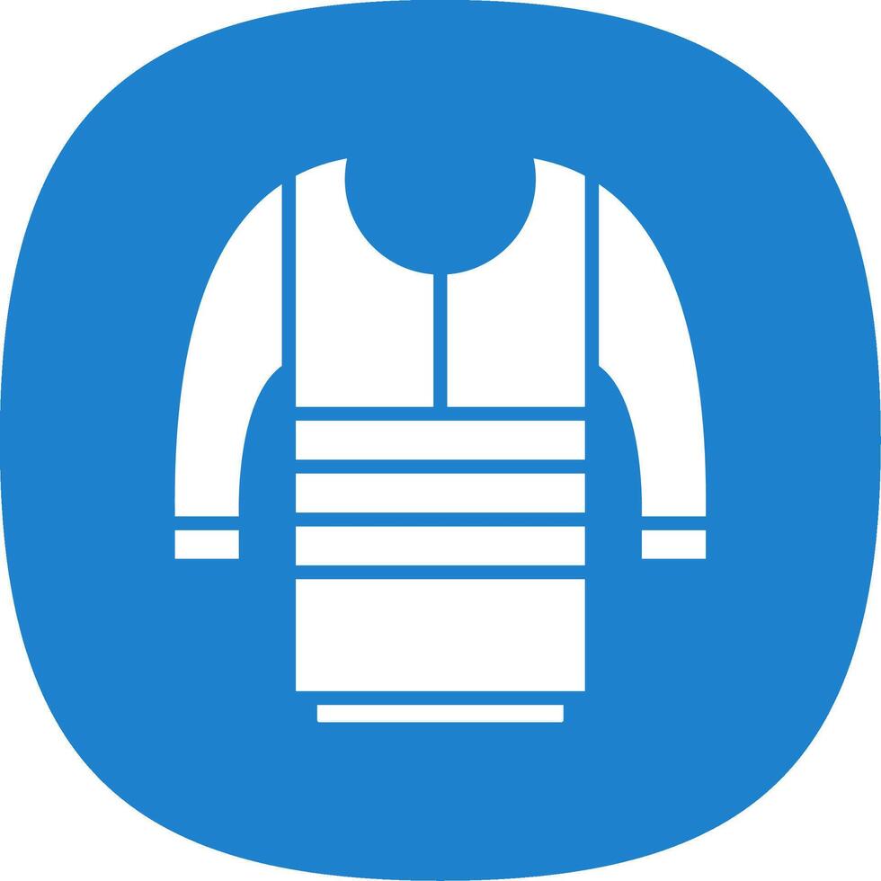 Sweater Glyph Curve Icon Design vector