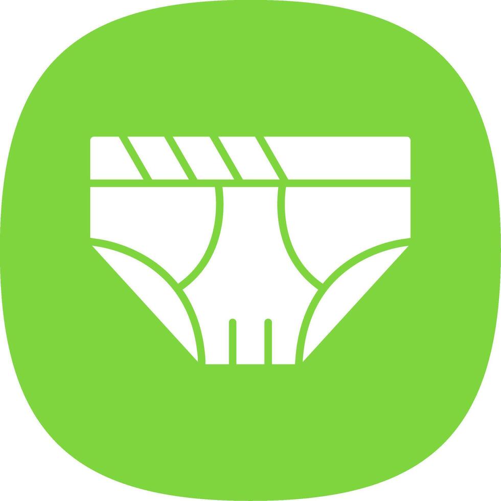 Underwear Glyph Curve Icon Design vector